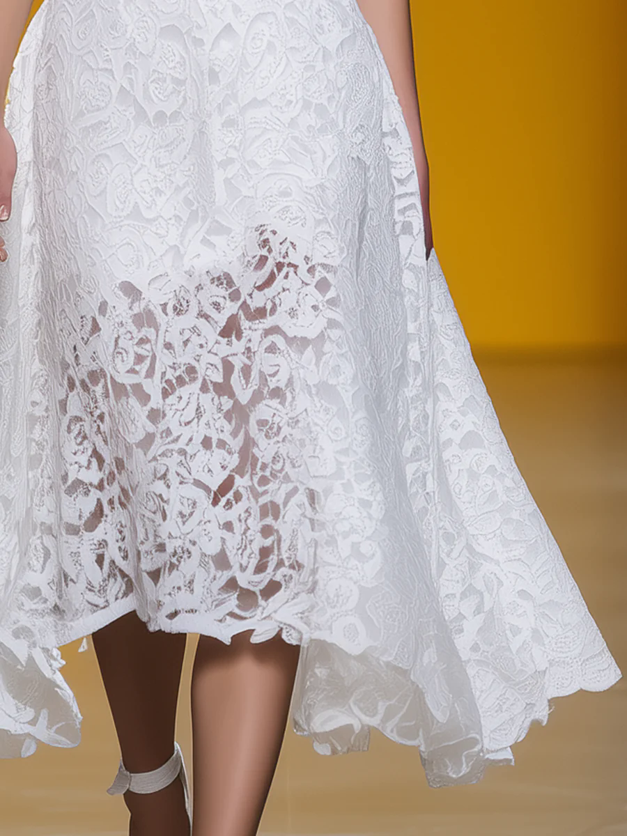 Elegant Solid Color Off-shoulder Ruffled Waist A-line Midi Dress